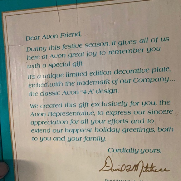 Avon Classic 4A Design Limited Edition Glass Plate 1970’s IOB - Picture 8 of 8